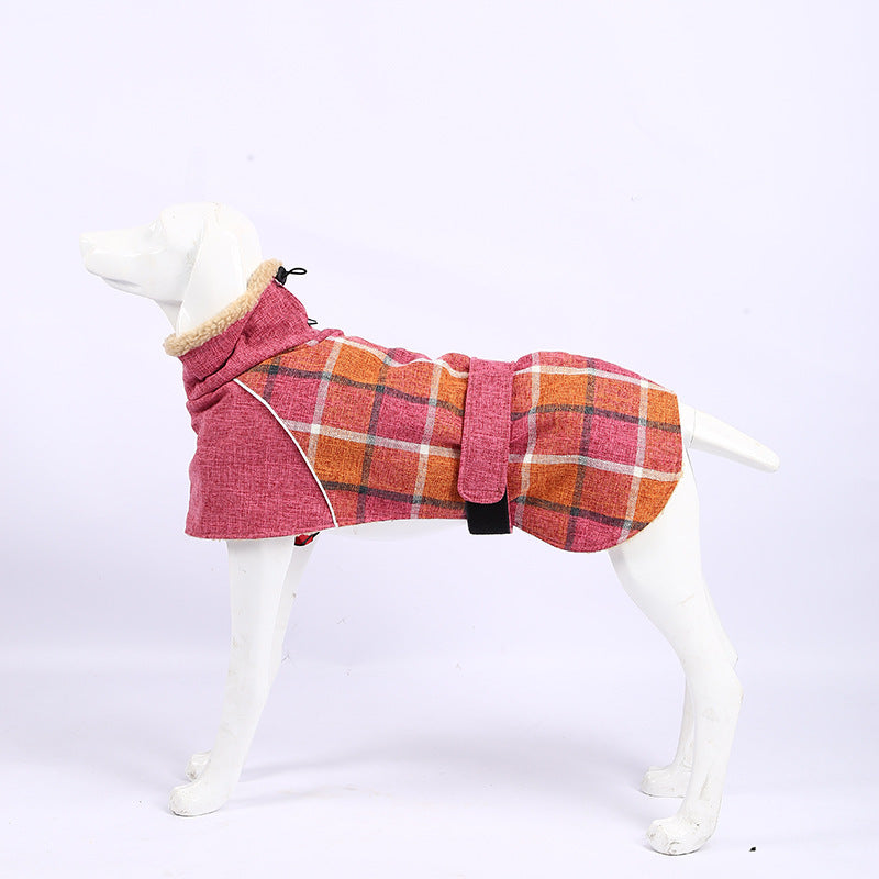 Wool plaid pet clothes