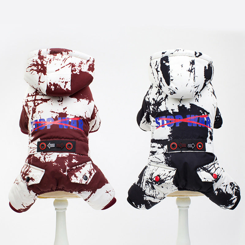 Dark camouflage pet clothes