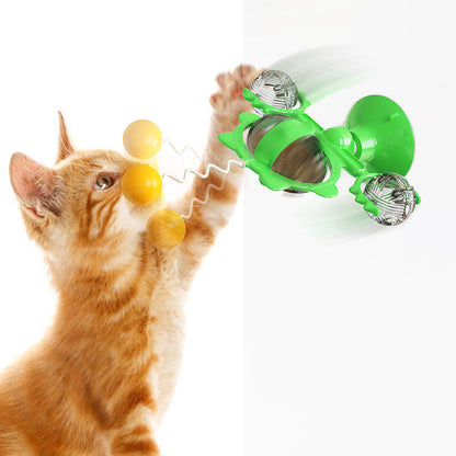 Cat Pinwheel Toy Sucker Leaking Ball