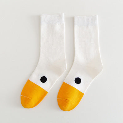 Creative three-dimensional duck female tide socks