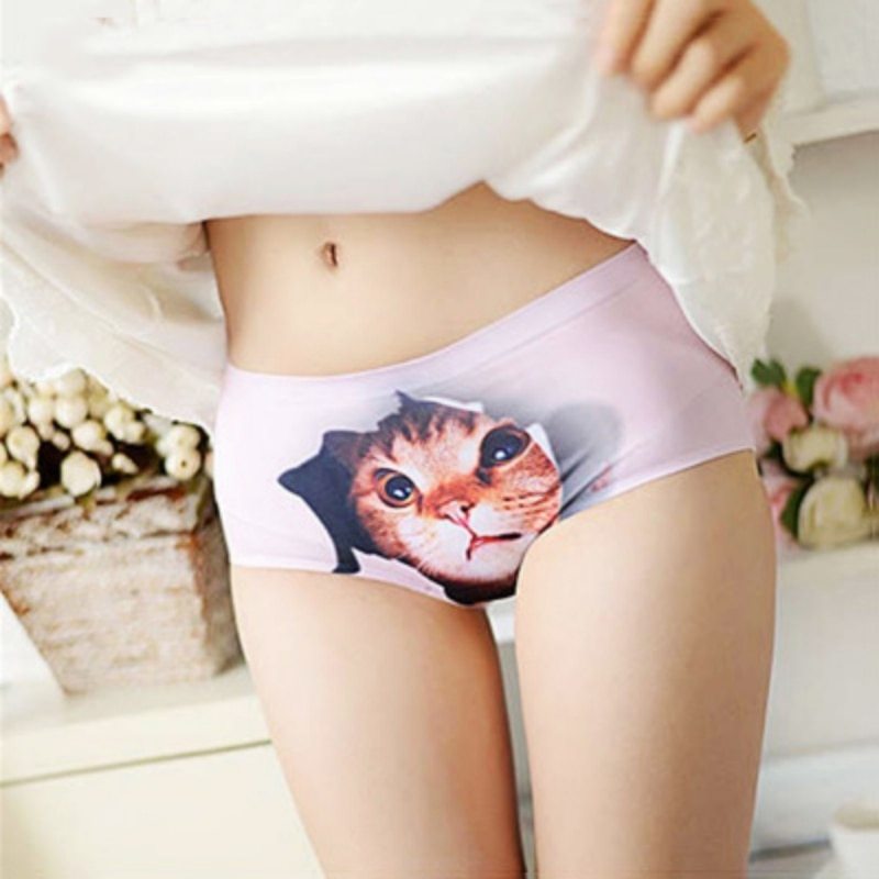 3d Print Cat Cotton Underwear Women Panties Seamless Briefs New Arrival Female Ropa Interior Mujer Lingerie