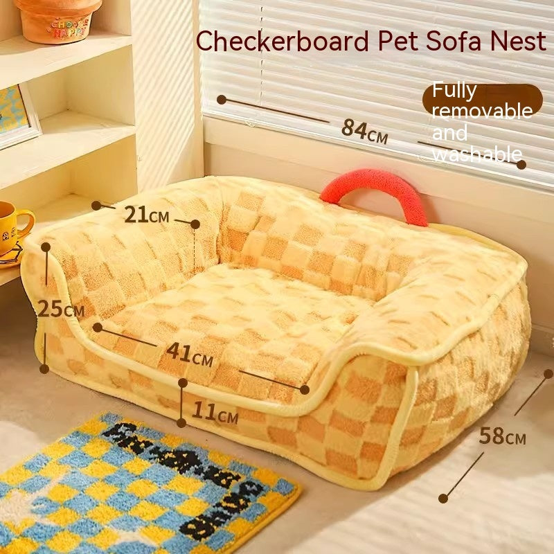 Cat Nest Winter Warm Pet Bed Removable And Washable