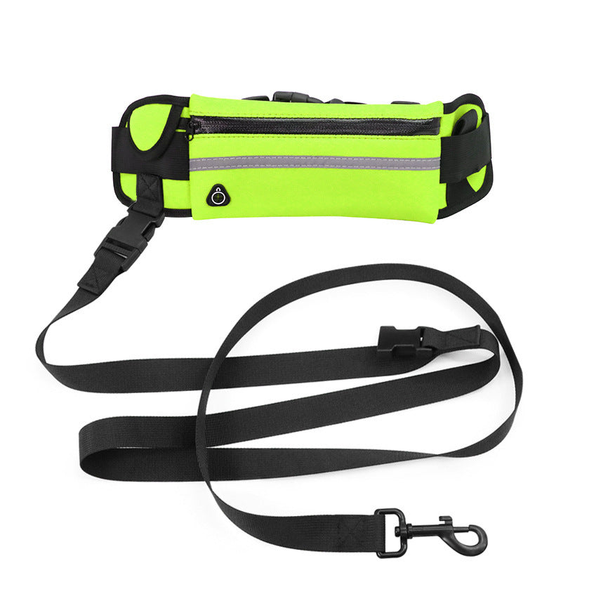 Running Pet Suit Reflective Waist Bag Dog Rope