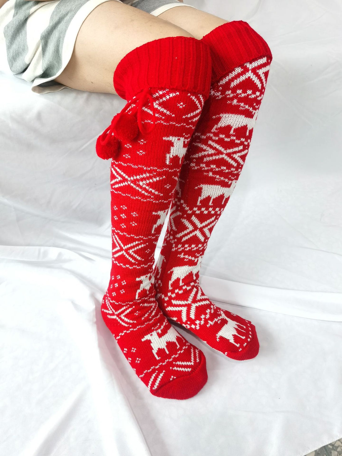 Christmas elk socks