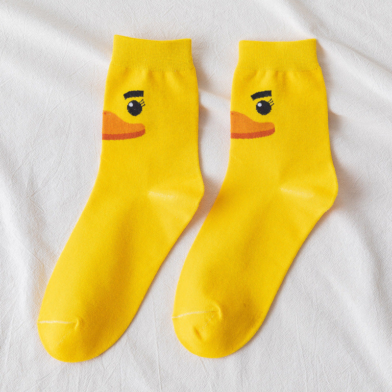 Cute duck cartoon japanese socks