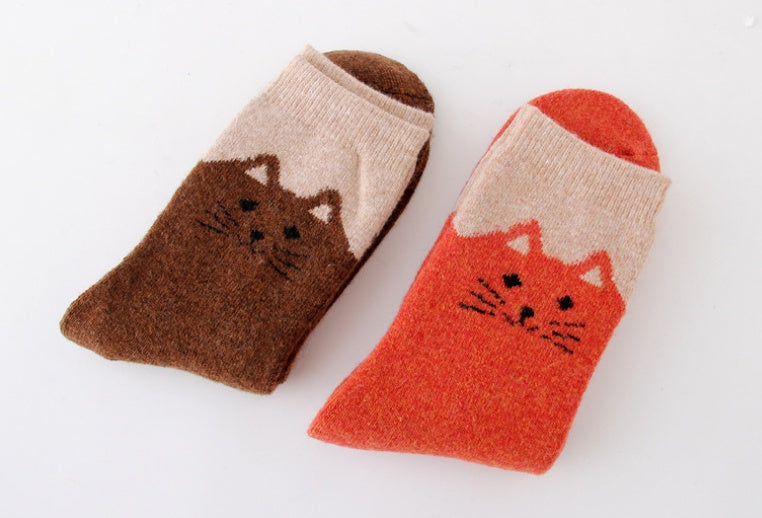 Cartoon Cotton Socks Wild Warm Thick Winter Wool