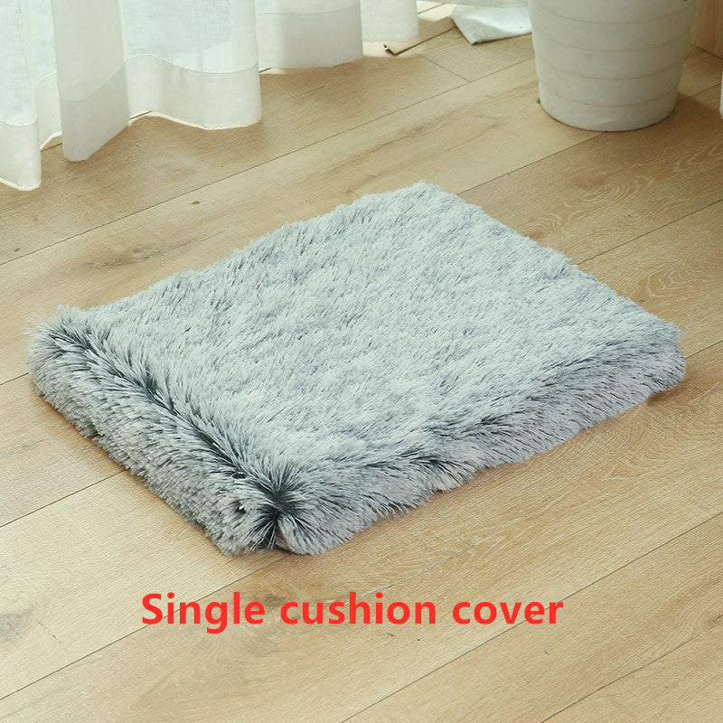 Pet winter plush square deep sleeping nest