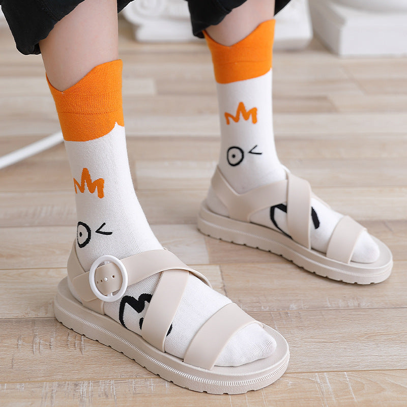 Creative three-dimensional duck female tide socks