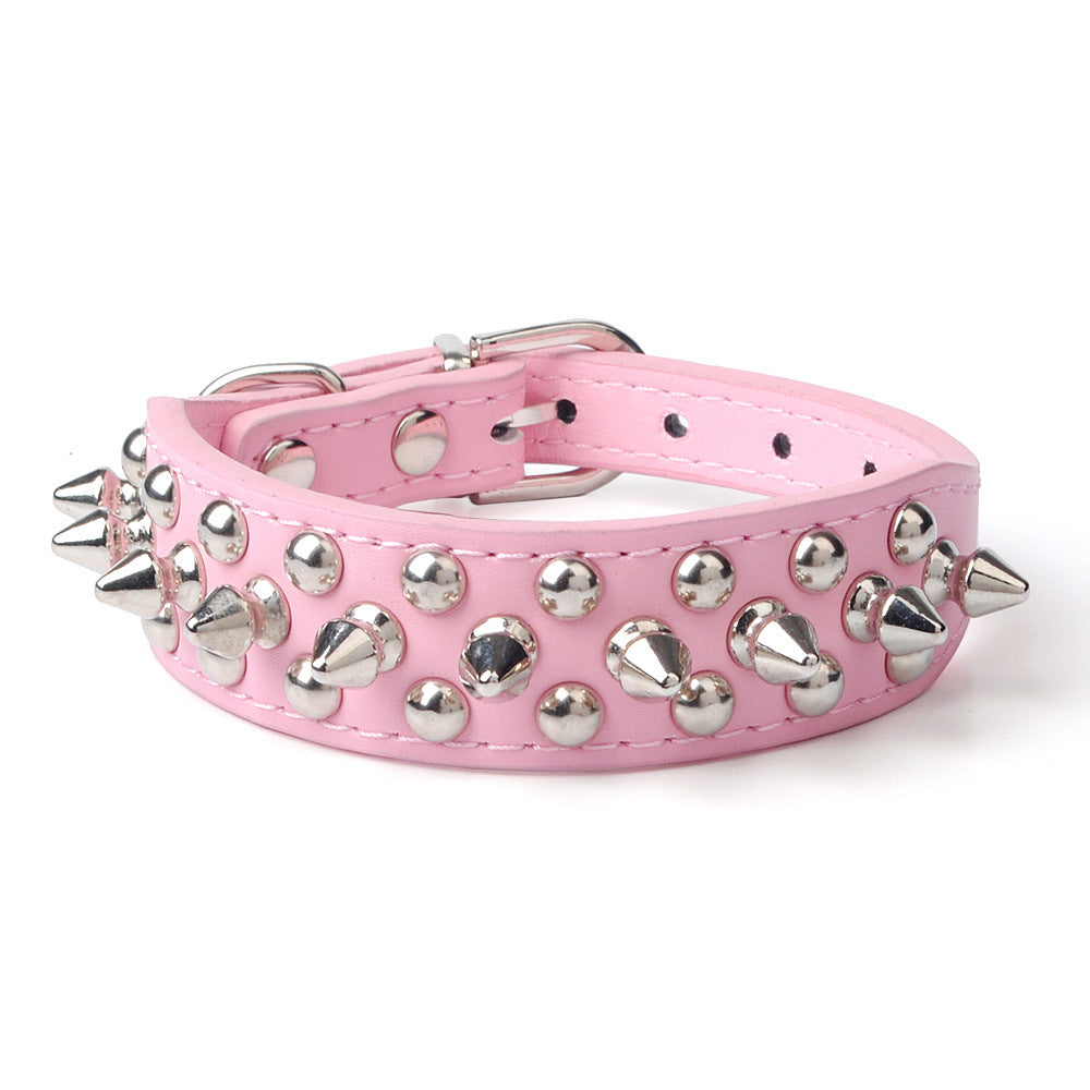 Rivet pet collar