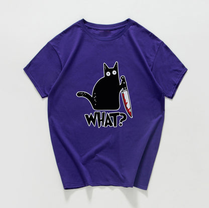 Cat knives print T-shirt