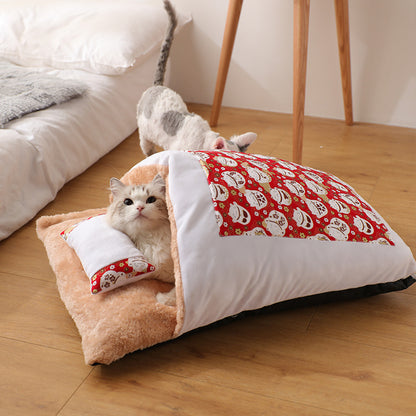 Cat Litter Winter Warm Cat Closed Removable And Washable Quilt