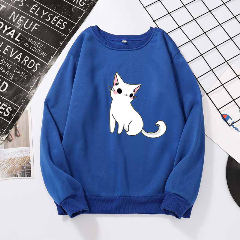 Printed cute cat hoodie