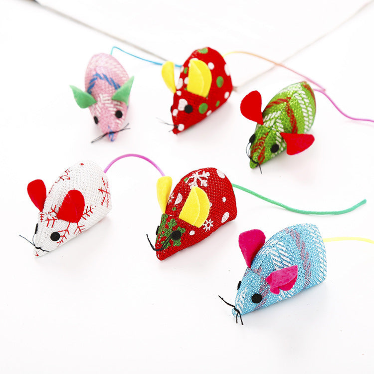 Cat, pet toy, christmas mouse