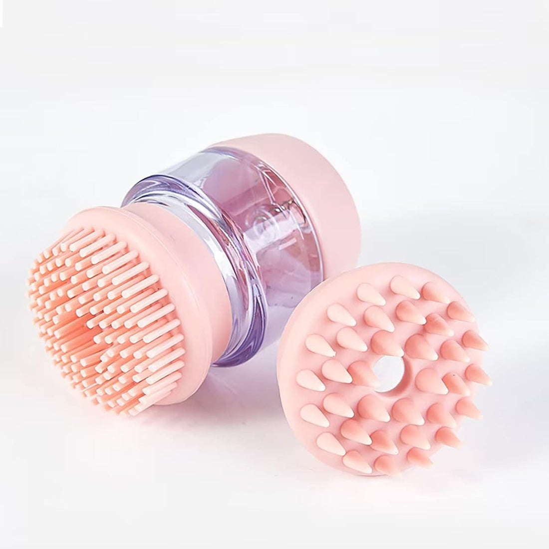 Cat Dog Pet Bath Brush Silicone Cat Dog Grooming Brush Puppy Massage Brush Hair Fur Cleaning Brush With Shampoo Dispenser Double Brush Head