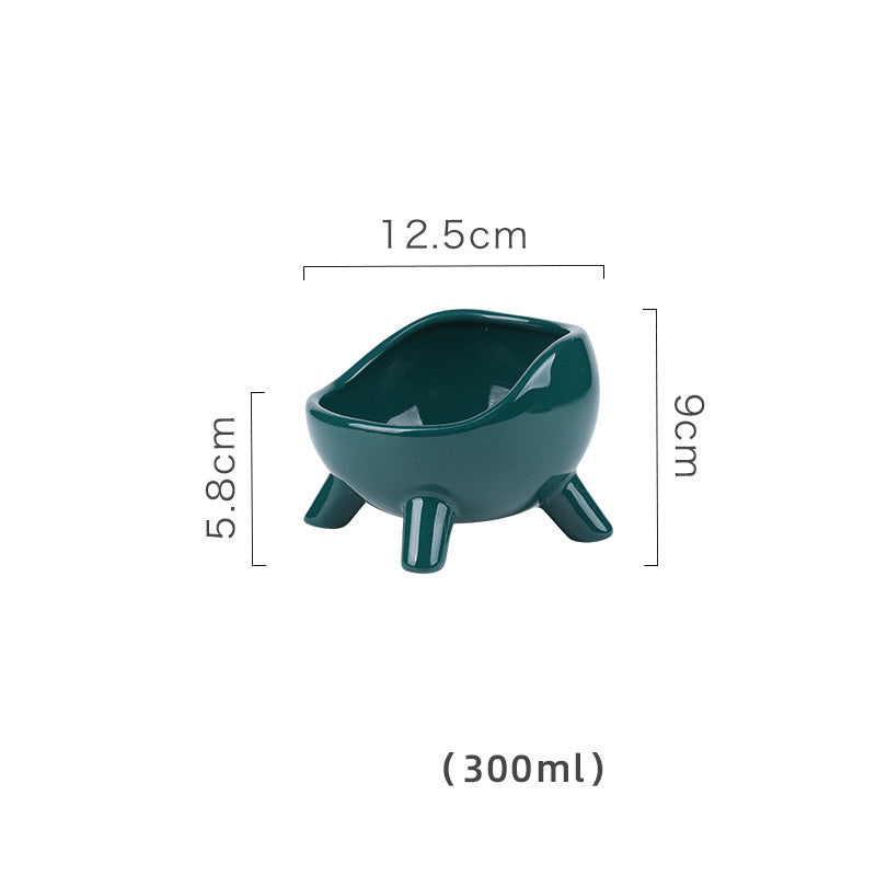 Cat Food Bowl For Cats And Small Dog  Four-Legs Ceramic Cat Food And Water Bowls For Indoor Cute Cat Stability Food Dish