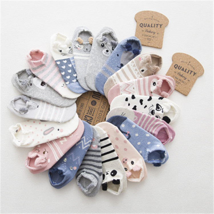 Cartoon cute cotton female socks