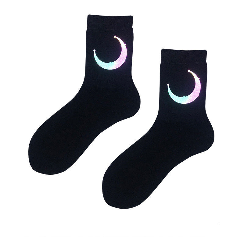 All Match Couple Socks Long Tube Reflective Socks