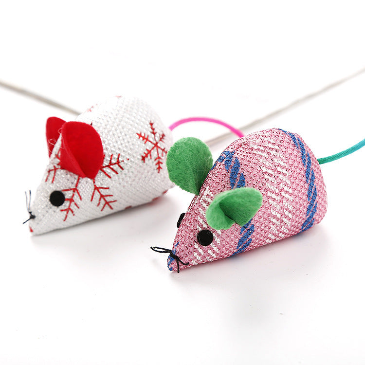 Cat, pet toy, christmas mouse