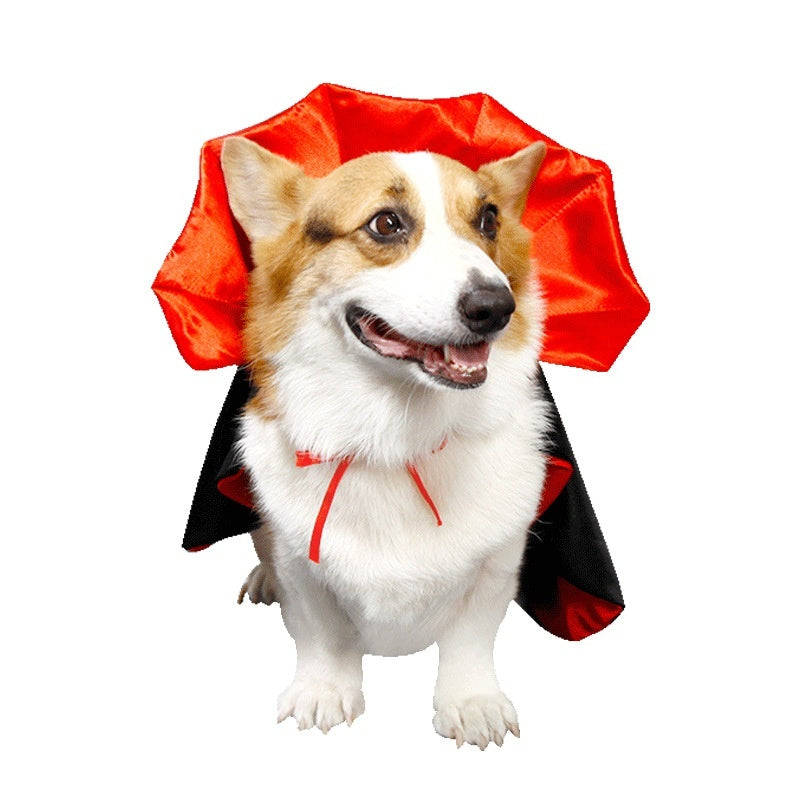 Pet Halloween Polyester Cloak Hat Holiday Suit