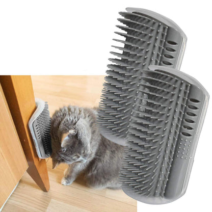 Cat Self Groomer Arch  Self Cleaning Slicker Brush Upgraded Cat Brushes Wall Corner For Shedding Grooming, Softer Massager Comb Interactive Toy For Short Long Haired Dog Kitten Puppy