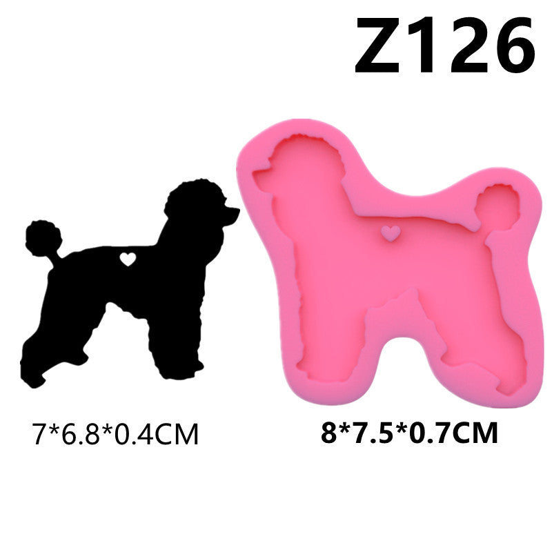 Dog Mirror Silicone Keychain Mold