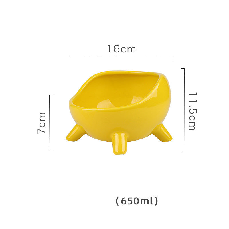 Cat Food Bowl For Cats And Small Dog  Four-Legs Ceramic Cat Food And Water Bowls For Indoor Cute Cat Stability Food Dish