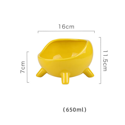 Cat Food Bowl For Cats And Small Dog  Four-Legs Ceramic Cat Food And Water Bowls For Indoor Cute Cat Stability Food Dish