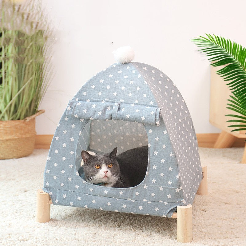 Removable And Washable Wood Pet Supplies Cat House