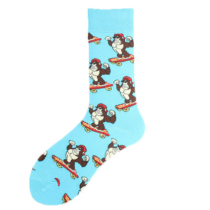 Fashion Printed Cotton Socks For Lovers