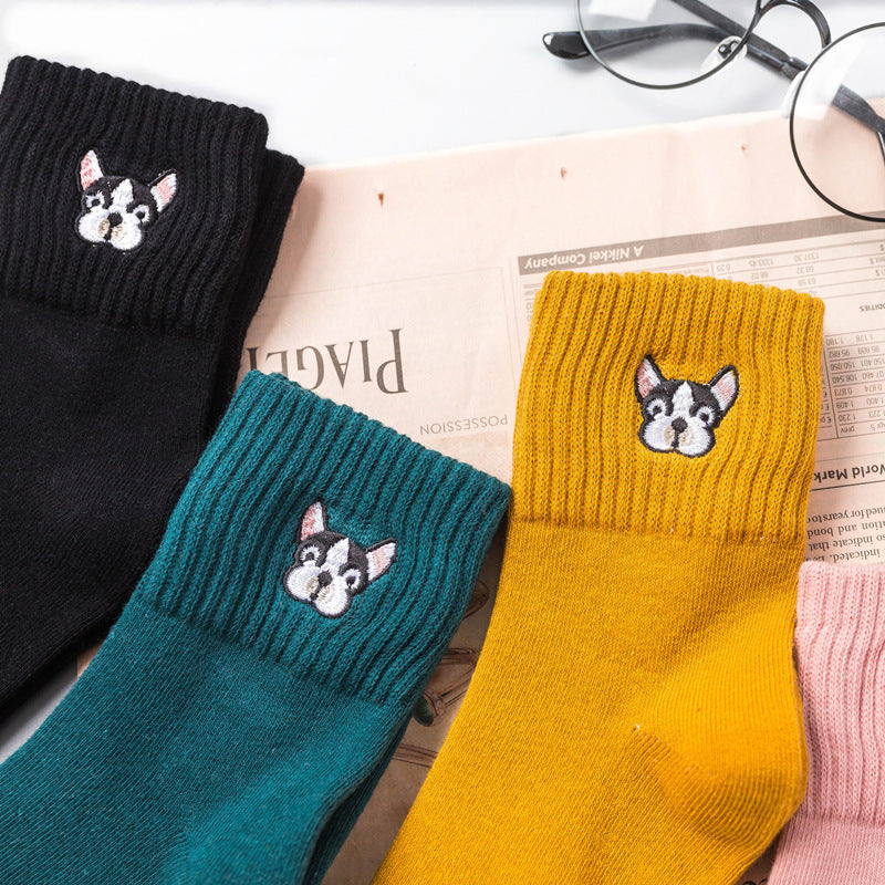 Cartoon embroidery socks