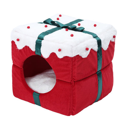 Christmas Igloo Cat House Pet Mats Are Sized Kennels