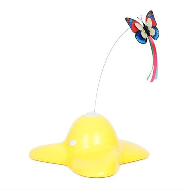 Auto-rotating Flashing Butterfly Cat Pet Device Interactive Cat Toy