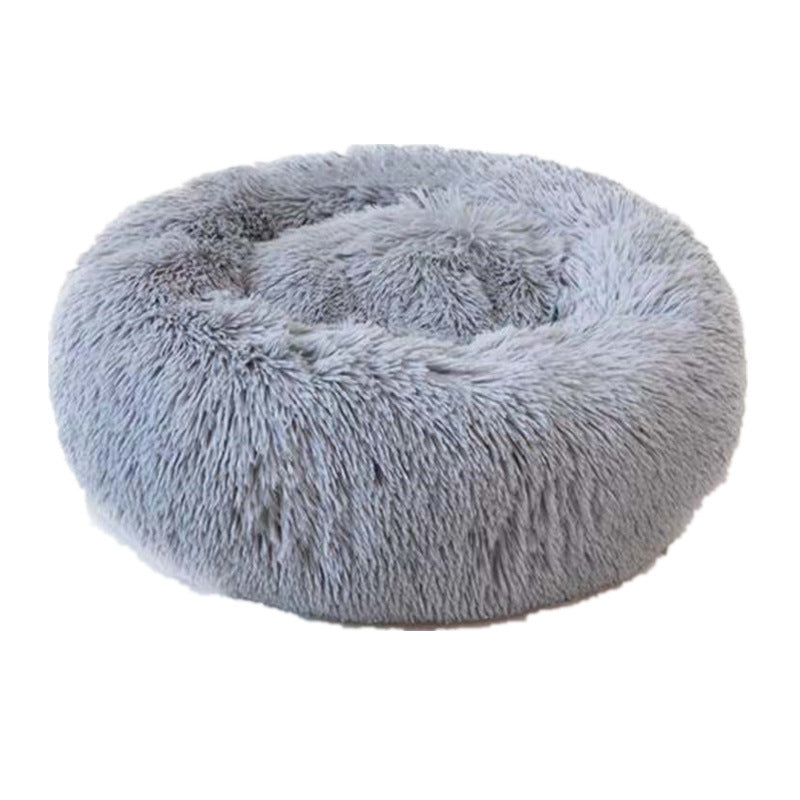 Round plush kennel