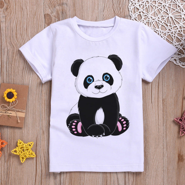 Panda print short sleeve