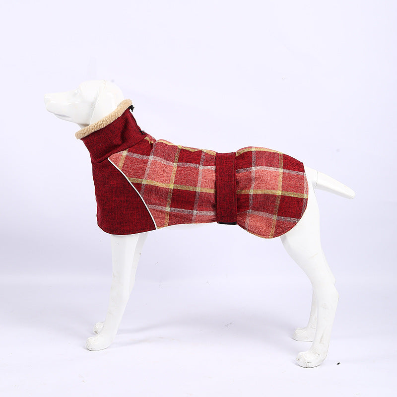 Wool plaid pet clothes