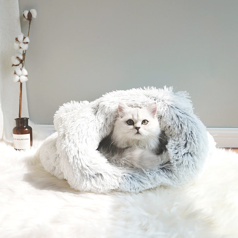 Cozy cat sleeping bag house