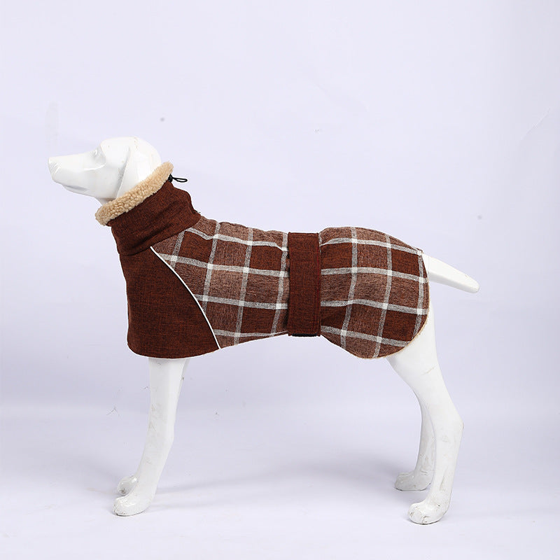 Wool plaid pet clothes