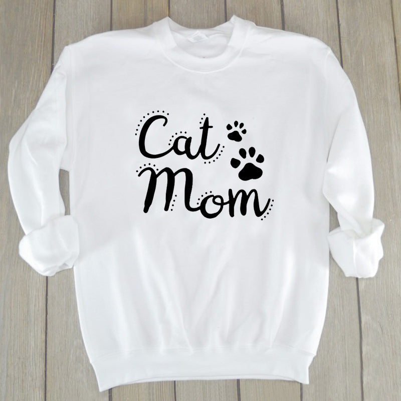 Cat cat paw print lady sweater