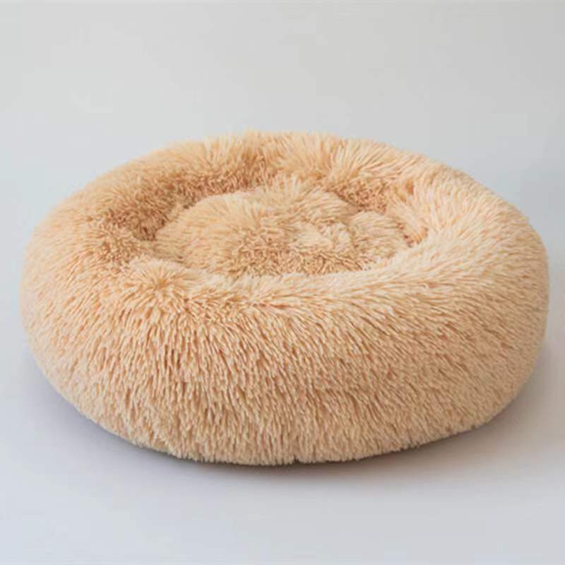 Round plush kennel