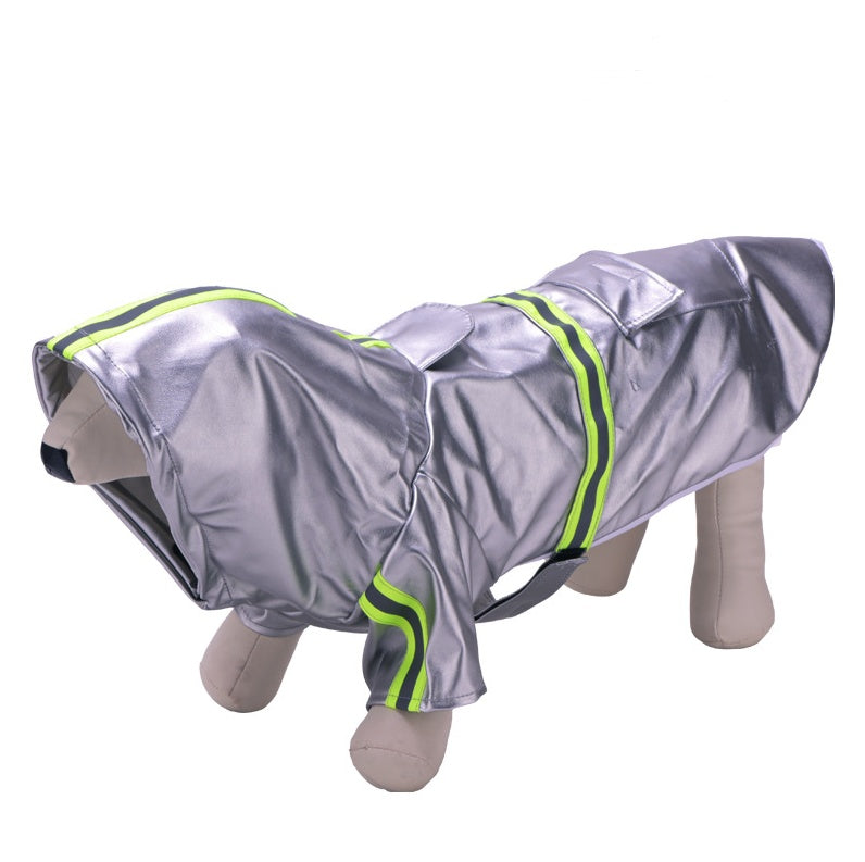 Dog Clothes Reflective Cloak Medium And Large Windproof Outdoor Jacket