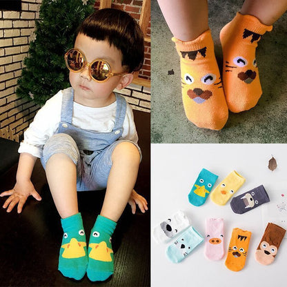 Cartoon children animal party boat socks