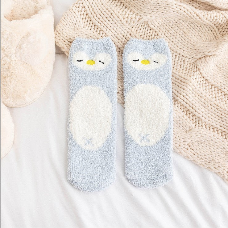 Cute Cartoon Animal Thickened Warm Women&