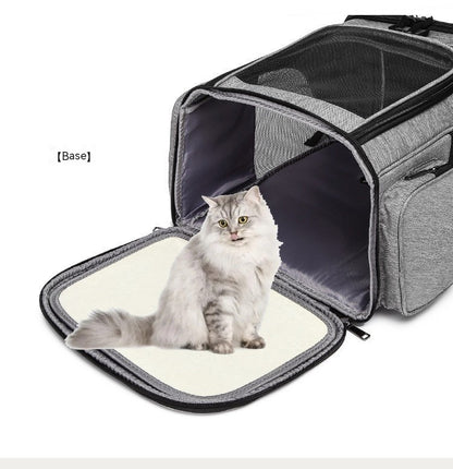 Extendable Pet Bag Large Capacity Dog Bag Portable Cat Backpack Foldable Cat Bag