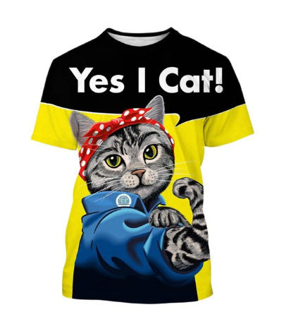 Funny Cute Cat Pattern Men&