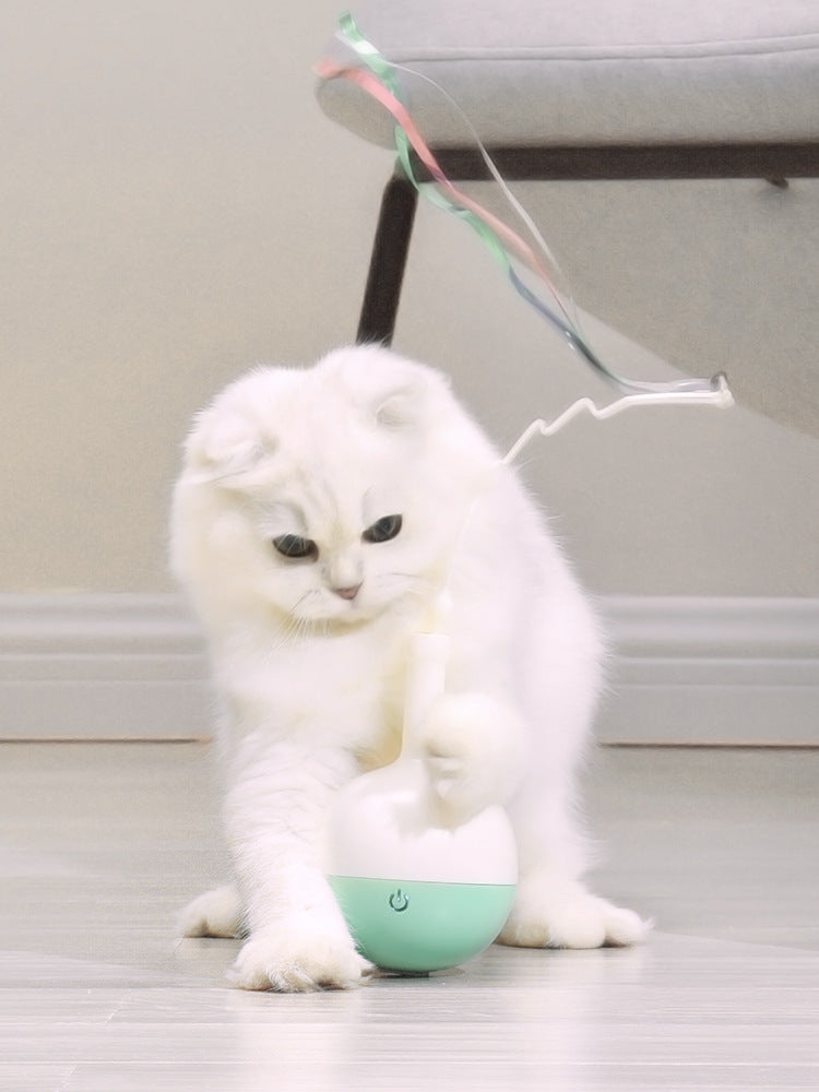 Pet funny cat toy electric funny cat stick tumbler leaking ball toy