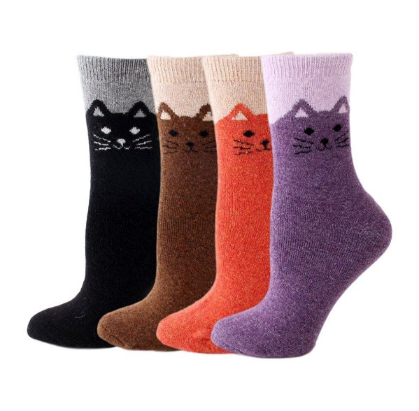 Cartoon Cotton Socks Wild Warm Thick Winter Wool