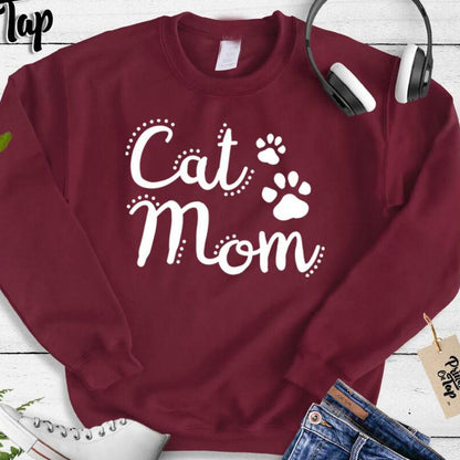 Cat cat paw print lady sweater