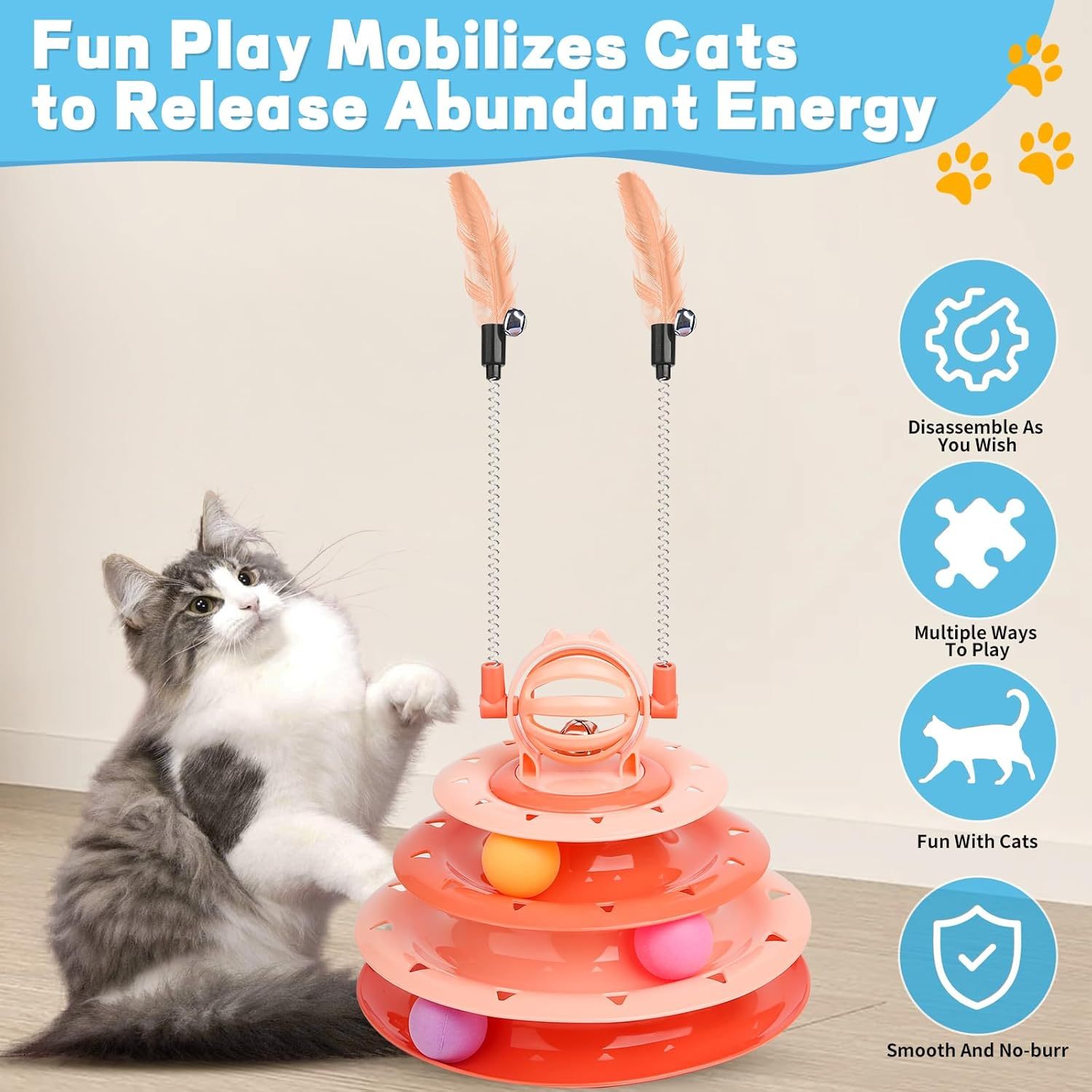 Cat Toys For Indoor Cats Kitten Toys Interactive Cat Toy Cat Puzzle Toy Cat Ball Toy