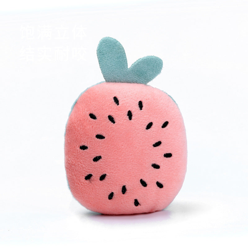 Pet Dog Plush Fruit Sound Toy