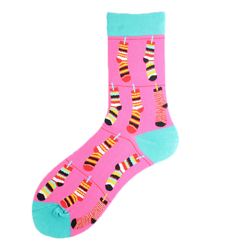 Fashion Printed Cotton Socks For Lovers